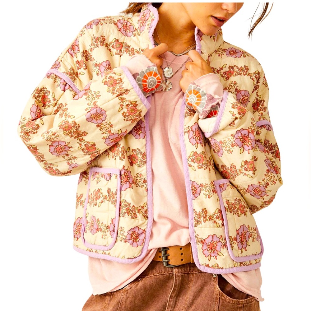 Free People Chloe Floral Print Jacket | Size XL